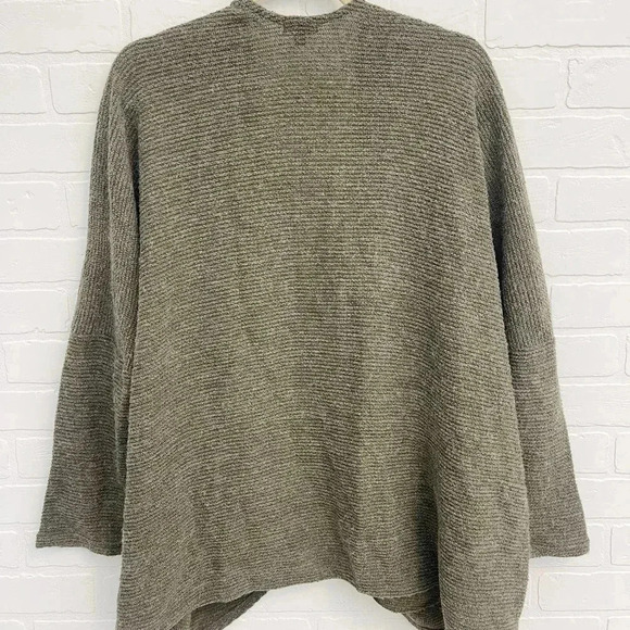 Coco + Carmen Open Front Long Sleeve Patch Pocket Cardigan Sweater Brown OS - Picture 5 of 10